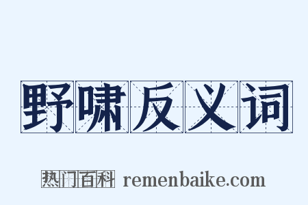 野啸反义词是什么意思的图片